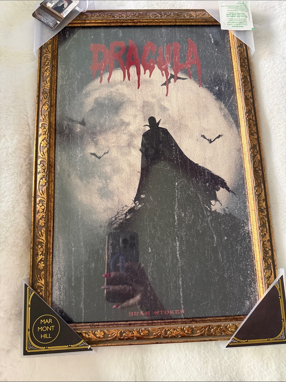 Dracula Gothic Wall Poster - Black & Gold